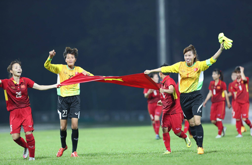 Trước thất bại đội tuyển bóng đá nam, đội tuyển bóng đá Nữ Việt Nam đã “đòi lại danh dự” với huy chương vàng Sea Game 