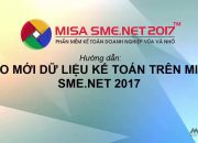 Hướng dẫn tạo mới dữ liệu kế toán mới trên Misa 2017
