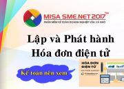 Lập và Phát hành Hóa đơn điện tử trên MISA SME.NET 2017 | Học MISA Online