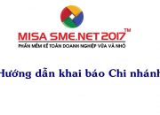 Khai báo chi nhánh trên MISA SME.NET 2017 | Học MISA Online