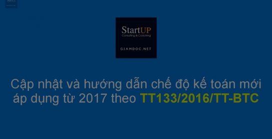 Chế độ kế toán cho DN SME từ 2017 | TT133/2016/TT-BTC