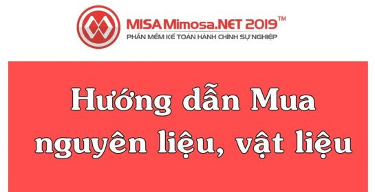 Mua nguyên liệu, vật liệu trên MISA Mimosa.NET 2019 | Học MISA Online