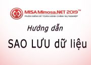 Sao lưu dữ liệu trên MISA Mimosa.NET 2019 | Học MISA Online