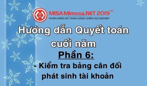 Quyết toán Mimosa P6 – Kiểm tra Bảng cân đối phát sinh tài khoản trên Mimosa