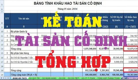 Kế toán Tài sản cố định TỔNG HỢP: Khấu hao, Mua sắm TSCĐ…