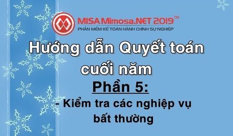 Quyết toán Mimosa P5 – Kiểm tra các nghiệp vụ bất thường