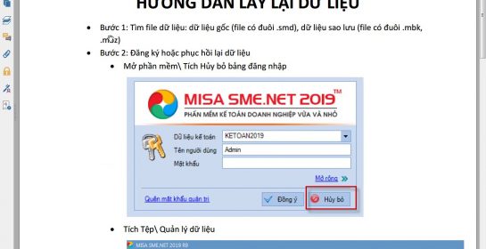 [MISA SME] Hướng dẫn đăng ký, phục hồi lấy lại dữ liệu kế toán