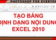 Học excel | Tạo bảng trong excel 2010