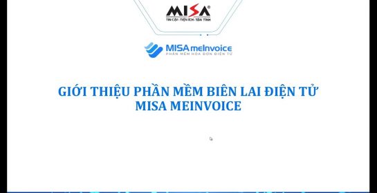 GIỚI THIỆU PHẦN MỀM BIÊN LAI ĐIỆN TỬ MISA meInvoice
